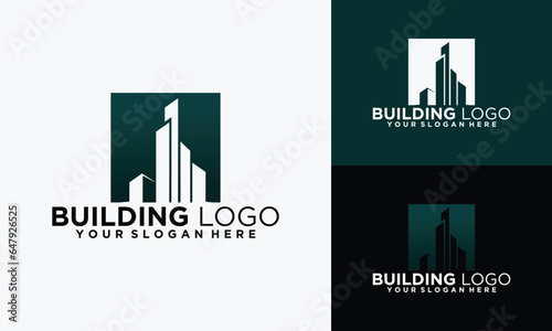 Logo template real estate. Clean, modern and elegant style design