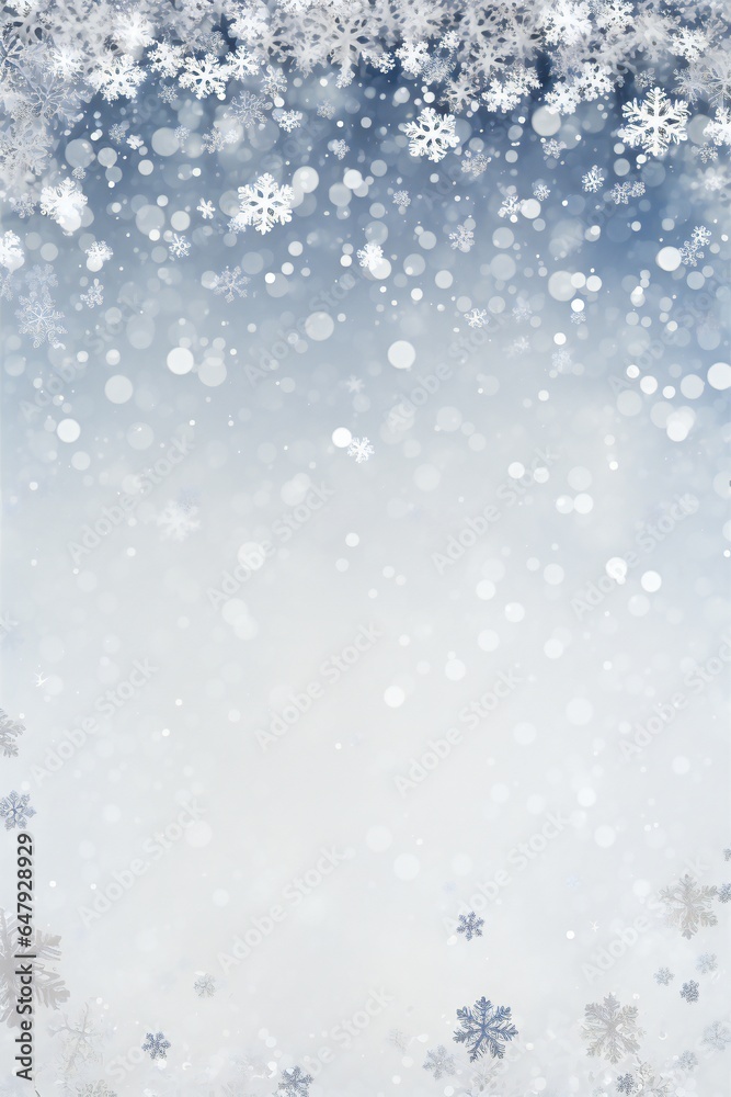 Christmas empty winter nature snow border Generative AI Christmas empty winter nature snow border Generative AI