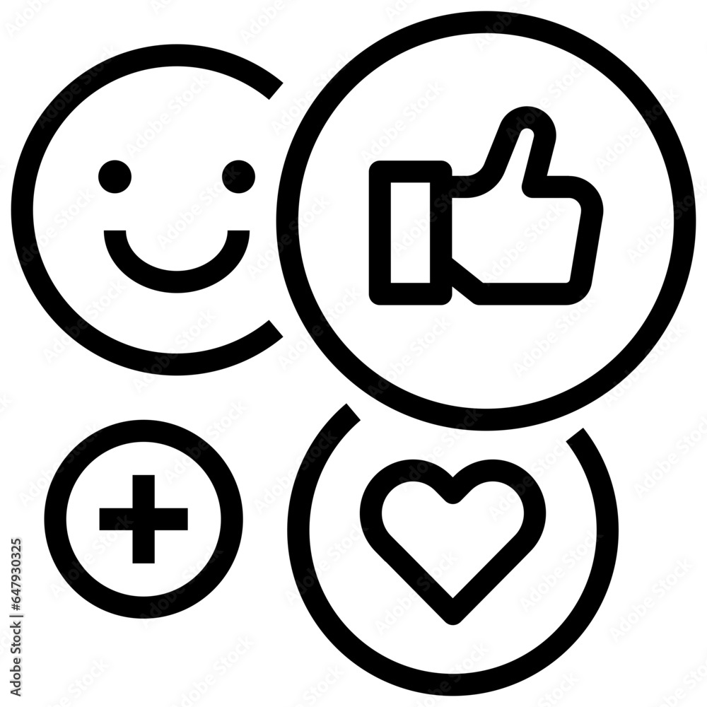 Obraz premium attitude outline style icon