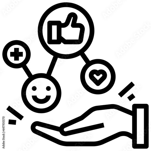 love outline style icon