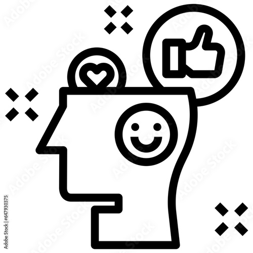 mindset outline style icon