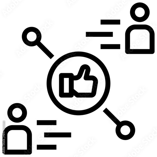 online dating outline style icon