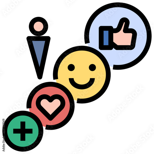 emotions filled outline style icon