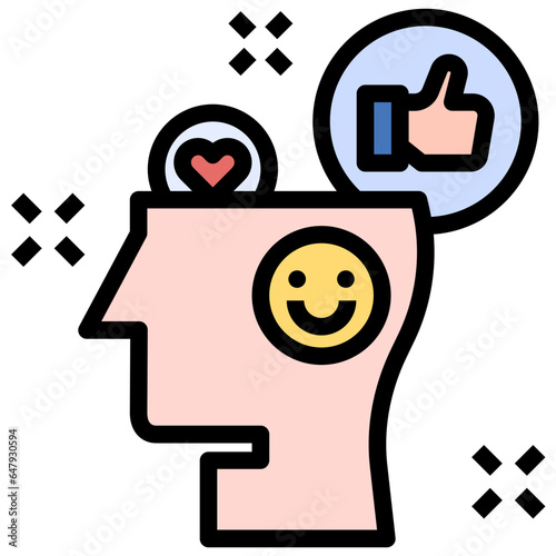 mindset filled outline style icon