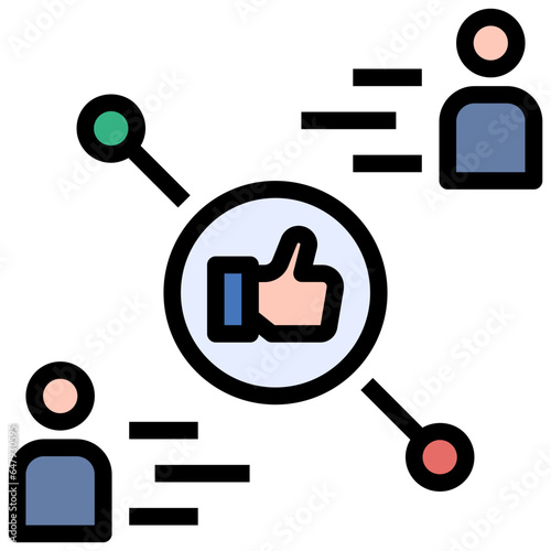 online dating filled outline style icon