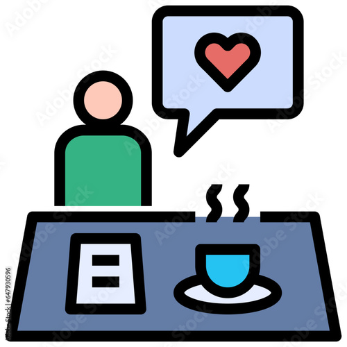 motivation filled outline style icon