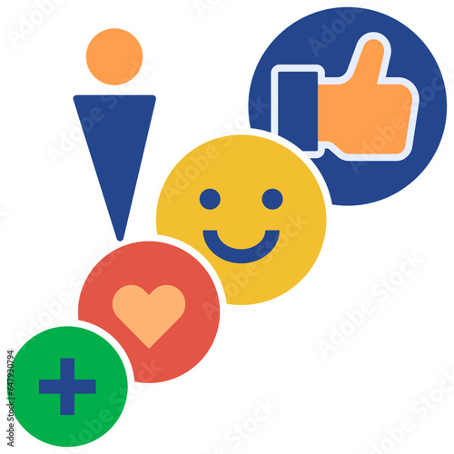 emotions flat style icon