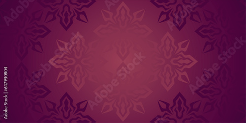 Arabic motif purple background. Mandala motif background, abstract mandala pattern. Luxurious ornament in traditional Arabic style. Green abstract floral mosaic background texture.
