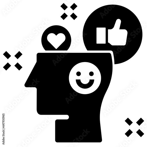 mindset glyph style icon