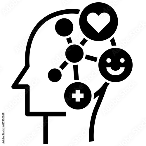 mindset glyph style icon