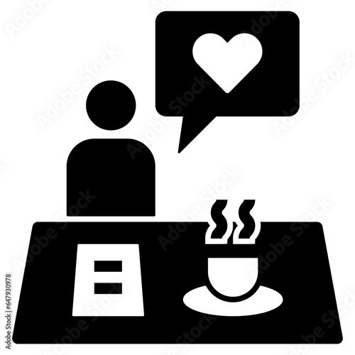 motivation glyph style icon