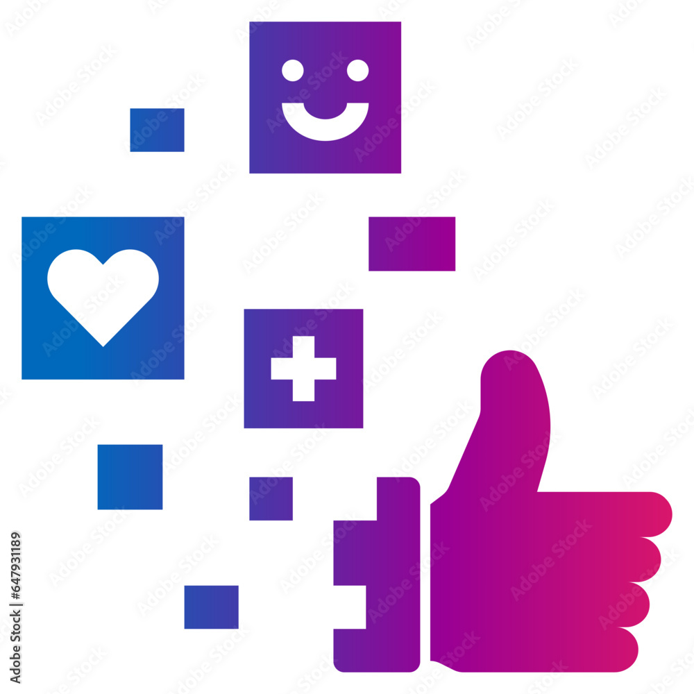 Obraz premium like gradient style icon