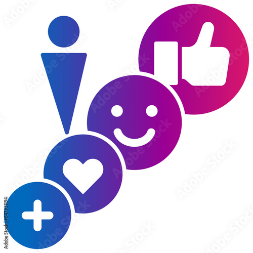 emotions gradient style icon