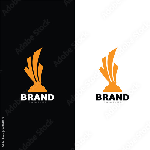 Trophy Logo Illustration Award Winner Template Vector Design
