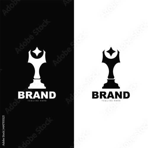 Trophy Logo Illustration Award Winner Template Vector Design