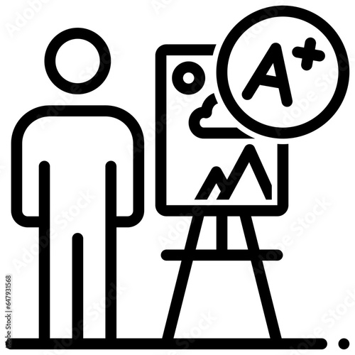 critic outline style icon