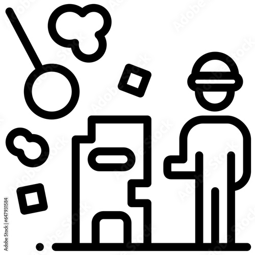 engineer outline style icon