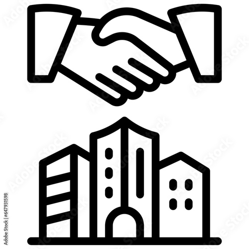 politician outline style icon