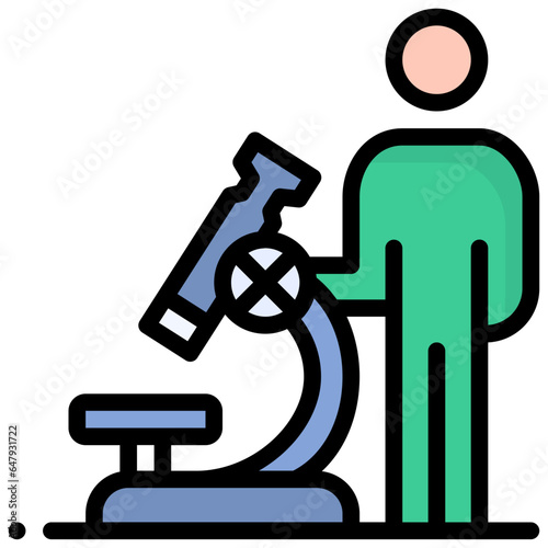biologist filled outline style icon