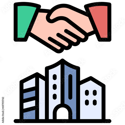 politician filled outline style icon