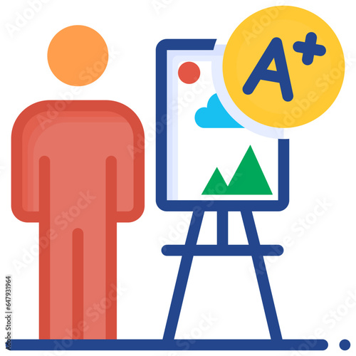 critic flat style icon