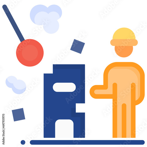 engineer flat style icon