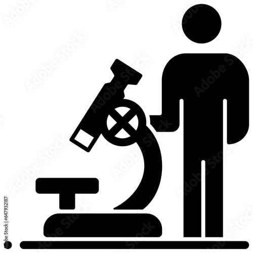 biologist glyph style icon