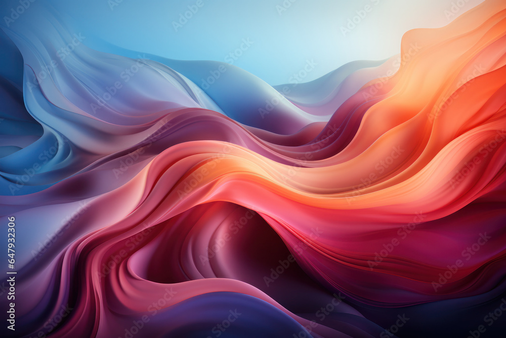 Abstract Colorful Wave Gradient Background, Curve Motion Concept. Generative AI Abstract Colorful Wave Gradient Background, Curve Motion Concept. Generative AI