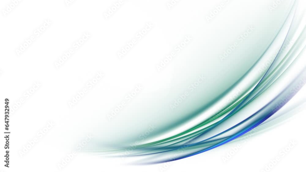 Curved transparent shapes moving, rotating, forming circles and random intersection on white. Abstract motion background with fractal waves transformations and circumvolution. 4K UHD 4096x2304