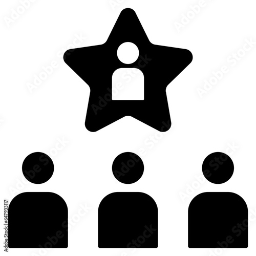leadership glyph style icon