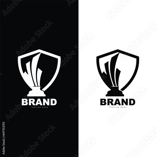 Trophy Logo Illustration Award Winner Template Vector Design