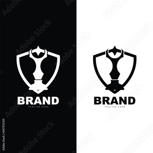 Trophy Logo Illustration Award Winner Template Vector Design