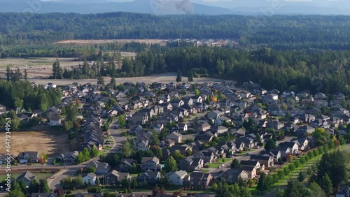 Wildfire smoke seen from Puyallup, Washington.