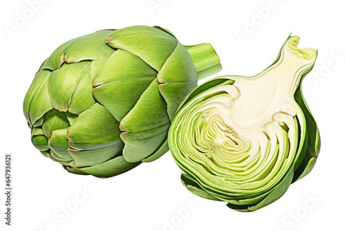 Artichokes isolated on transparent background