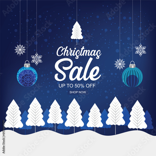 Christmas Sale Poster Design Template
