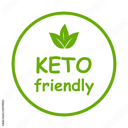 keto friendly diet healthy food label icon vector for graphic design, logo, website, social media, mobile app, UI illustration