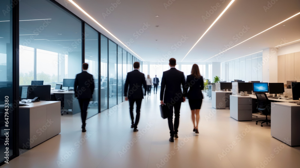 Modern Workspace in Motion, Long Exposure, AI Generated Modern Workspace in Motion, Long Exposure, AI Generated