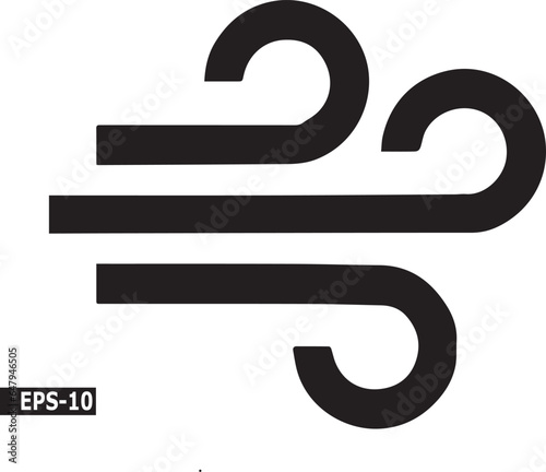 Wind icon vector.