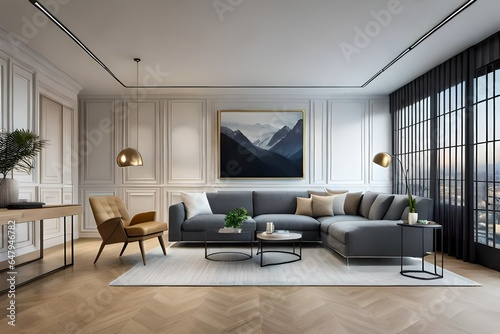 modern living room with sofa © Ai Creatives