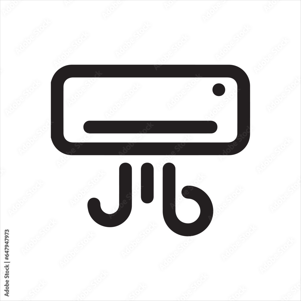 Ceiling air conditioning black glyph icon. Thermal comfort. Ac unit
