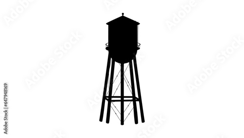 Old Water Tower silhouette photo