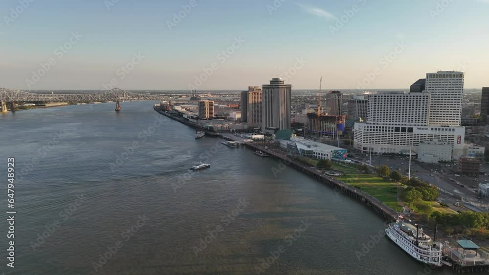 Aerial view of Downtown New Orleans near the French Quarter Aerial view of Downtown New Orleans near the French Quarter