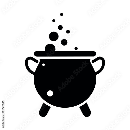 witch cauldron halloween silhouette style