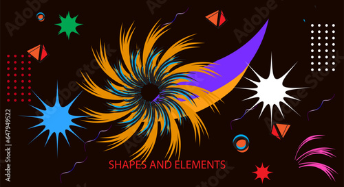 Abstract background with geometric elements. Vector illustration for your graphic design.