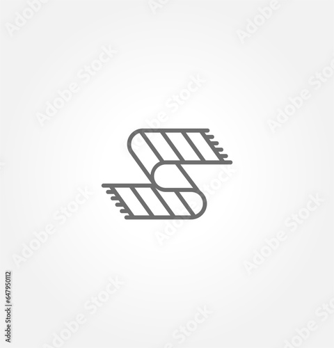 Shawl outline vector icon. Thin line shawl icon, flat vector simple element illustration. scarf icon vector. isolated stroke on grey background.