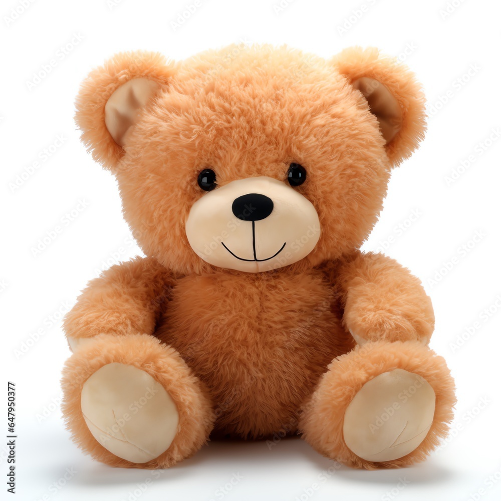toy cute bear character on white background