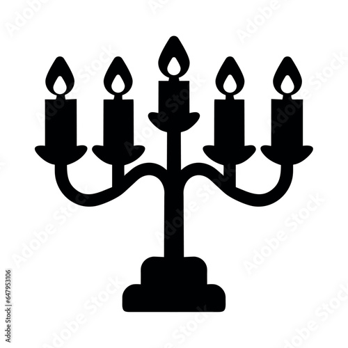 chandelier with candles silhouette