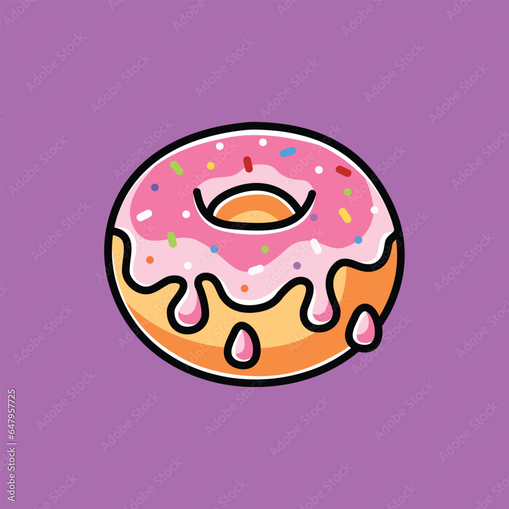 Donuts Vector Cartoon Illustration. Food Icon Concept Isolated Premium Vector. Flat Cartoon Concept. Cute Doodle Cartoon Illustration Style. Suitable for Any Project Donuts Vector Cartoon Illustration. Food Icon Concept Isolated Premium Vector. Flat Cartoon Concept. Cute Doodle Cartoon Illustration Style. Suitable for Any Project