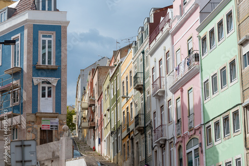 Colourful facades in Lisbon, Portugal © Euqirneto