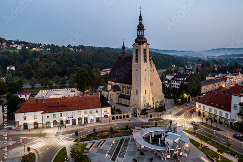 Miasteczko, Limanowa, świt, lato, Małopolska, Poland , EU. photo